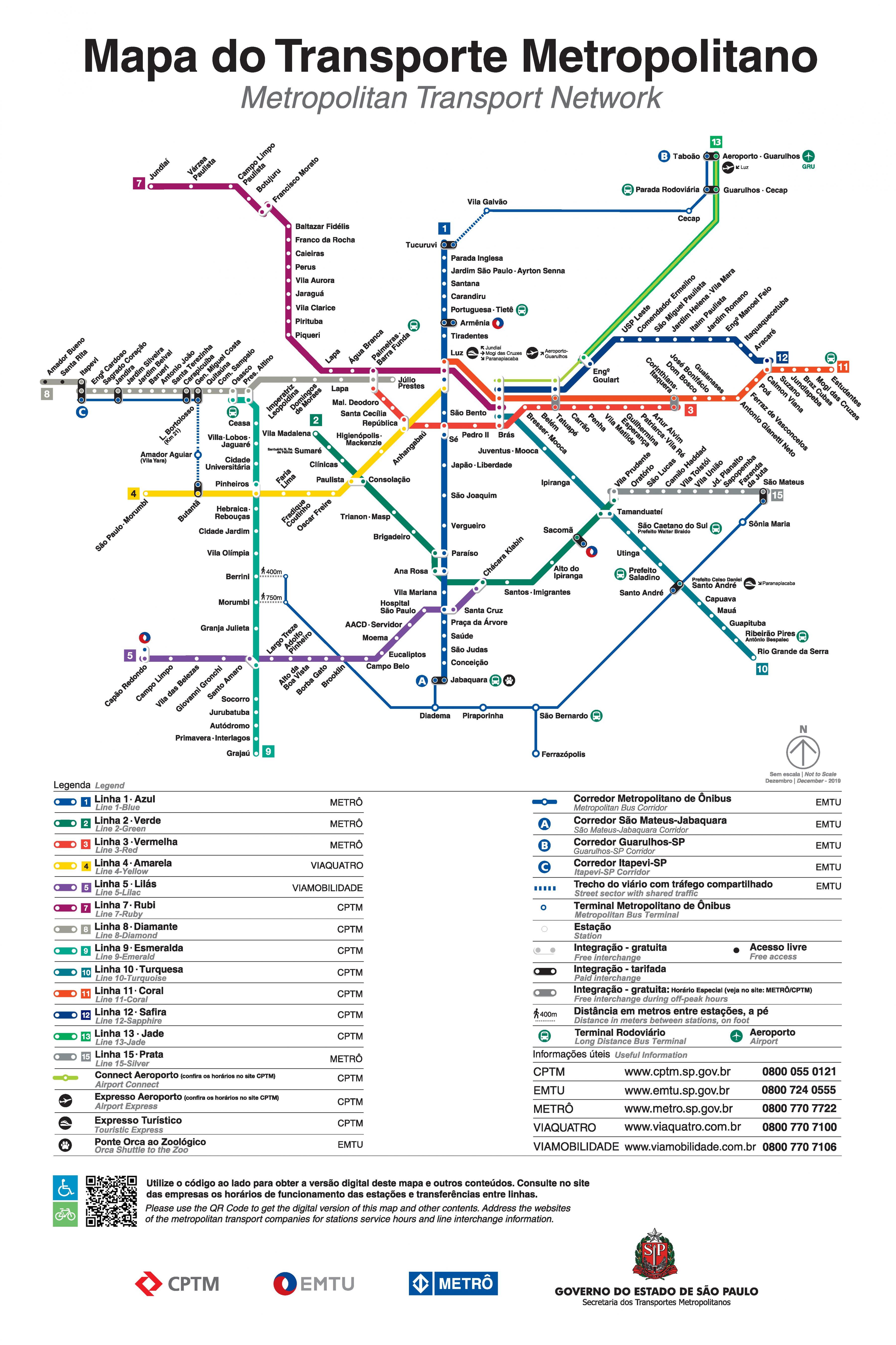 Метро сан паулу карта